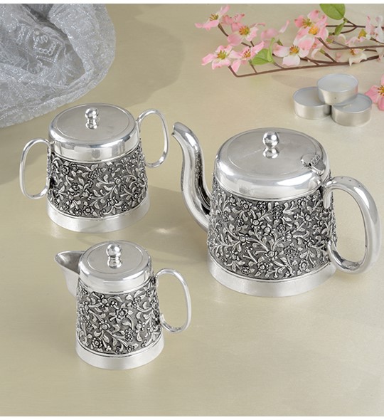 Antique Nakshi Silver Mug Sets