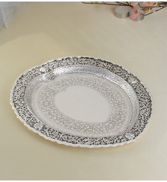 Nakshi Silver Pooja Plate