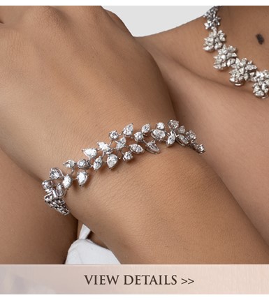 VVS/vs high clarity diamonds set in a 18k White Gold Ladies' Bracelet – MTJ