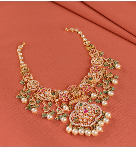 Artisanal Floral Gold Necklace