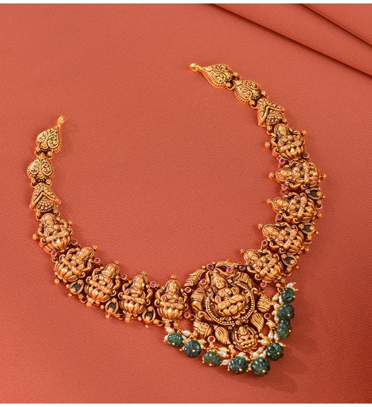 Majestic Gold Lakshmi Necklace