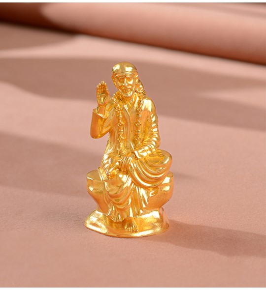 Shridi Saibaba Idol in Pure Gold