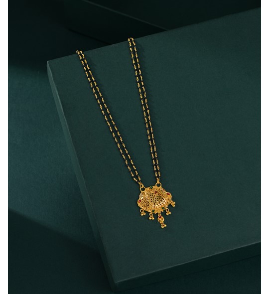 Two Line Plain Mangalsutra & Pendant