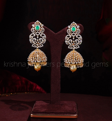 Buy Twinkling Drop Jhumka In 22K Gold Online | Madanji Meghraj