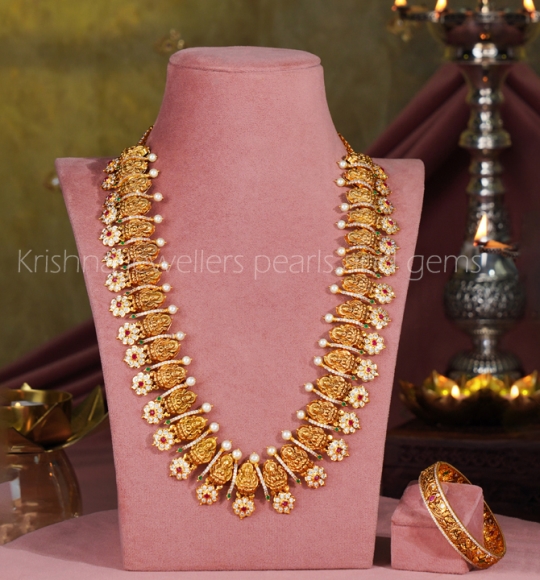 Bottu Mala with Nakshi Peacock - Jewellery Designs