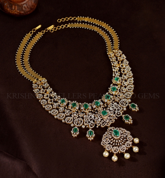 Versatile Elegance Diamond Detachable 2 Line Necklace - Krishna ...