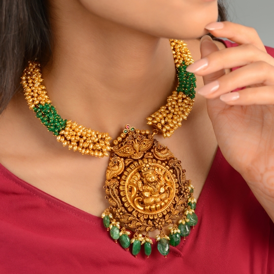 Reverant Laxmi Gold Necklace