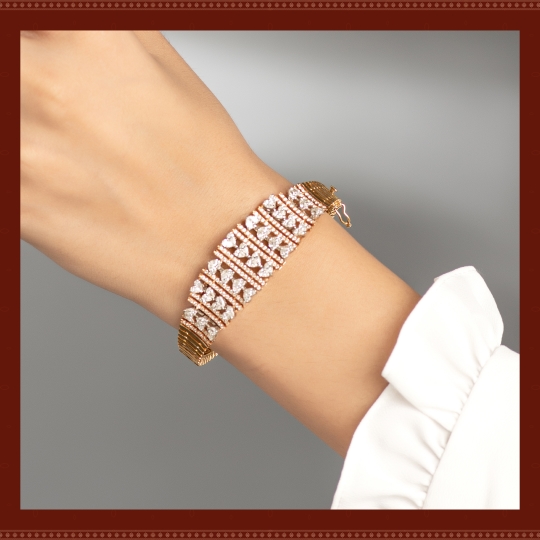 Edgy Heart Diamond Bracelet