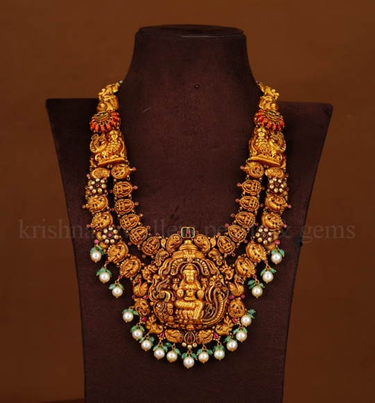 Laxmi Motif Temple Gold Haram