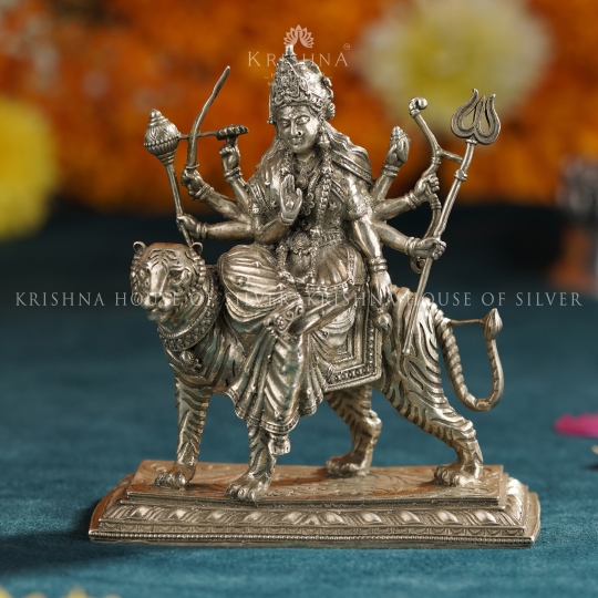 Pure Silver Maa Durga Idol