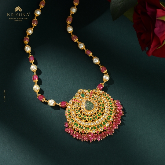 Pearl And Ruby Gold Pearl Strings