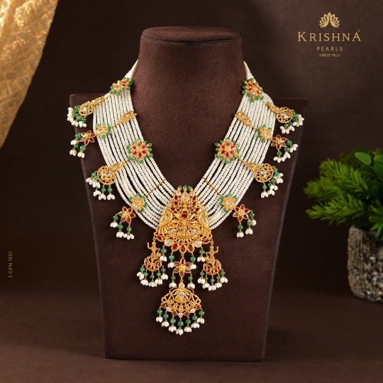 Flowery Gold Pearl Rani haram