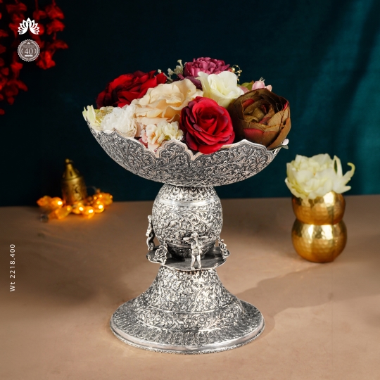 Antique Silver Flower Vase