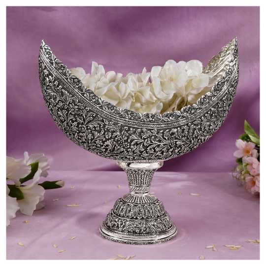 Floral Antique Nakshi Silver Bowl