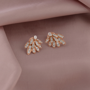 Beautiful American Diamond Earring For Gown freeshipping - Vijay & Sons