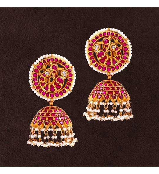 Regal Gold Kundan Earrings