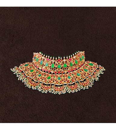 Kundan chanbali style choker necklace