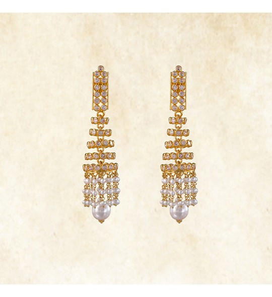 Ritzy Gold Jhumka Earrings