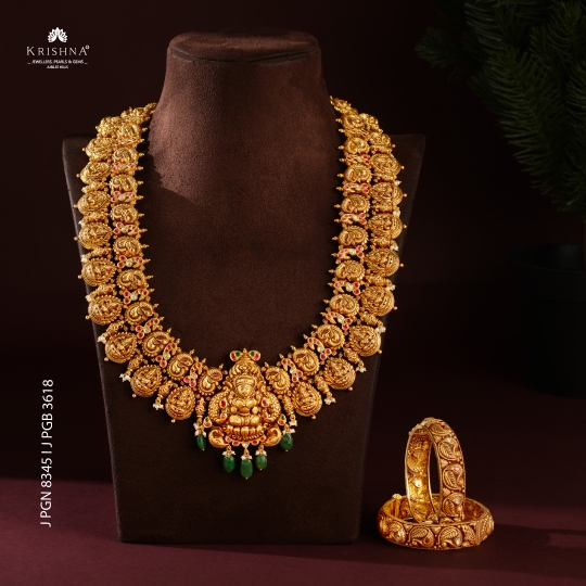 Divine Laxmi Gold Bridal Haram Sets