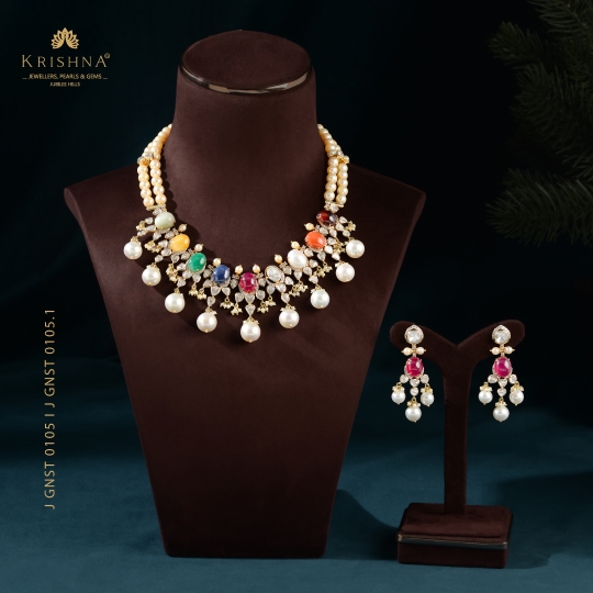 Imperial Navaratna Polki Necklace Sets