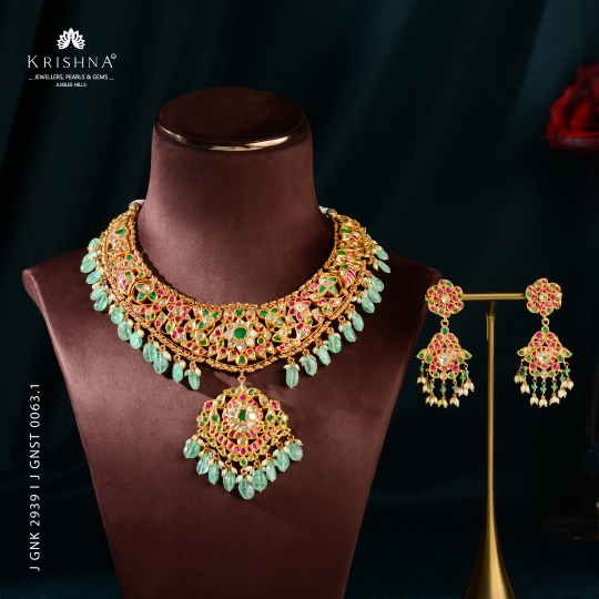 Luxe Gold Kundan Choker and Earrings