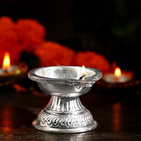 Traditional Floral Design Diya