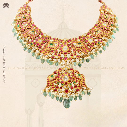 22k Kundan Floral Elegance Necklace