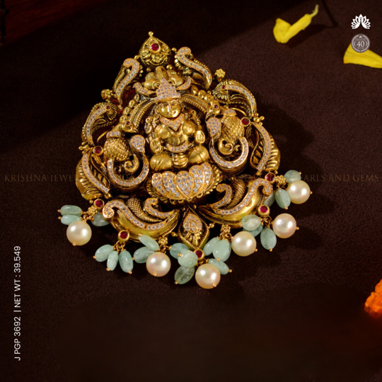 22K Gold Lakshmi Pendant