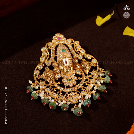 22k Gold Lord Balaji Pendant