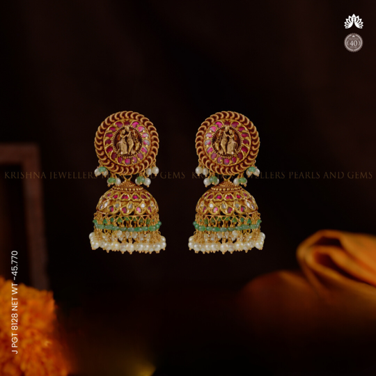 22k Radhakrishna Jhumkas