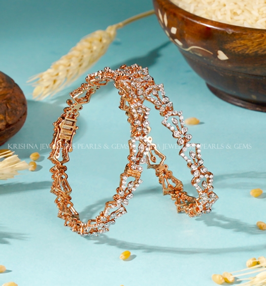 Diamond Bangles in 18K Gold Classic Elegance